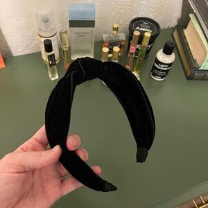Black velvet headband